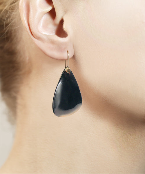 Black Onyx Drop Earrings by Pratha - Jewellery Studio