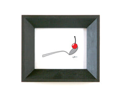 framed print of the spoon and cherry sculpture in minnesota