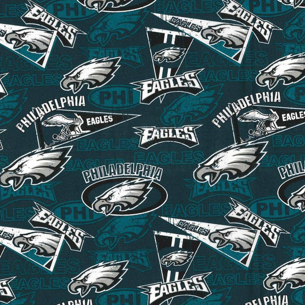 NFL Philadelphia Eagles Cotton Fabric Retro