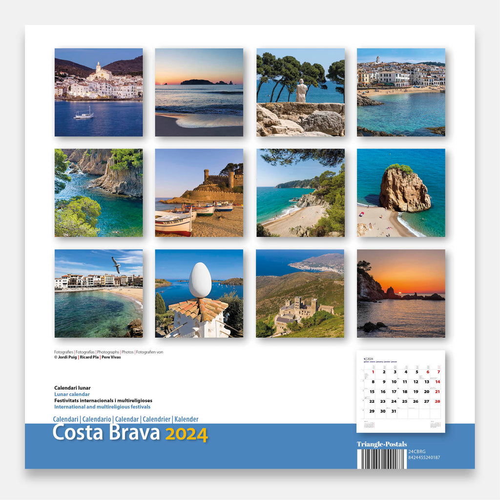 COSTA BRAVA / GIRONA Calendario 2024 Pared Gran Formato Triangle