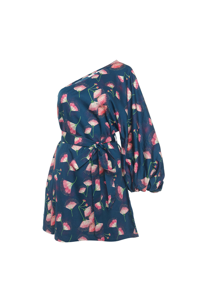 Pink Ice Floral in Navy Mini Dress