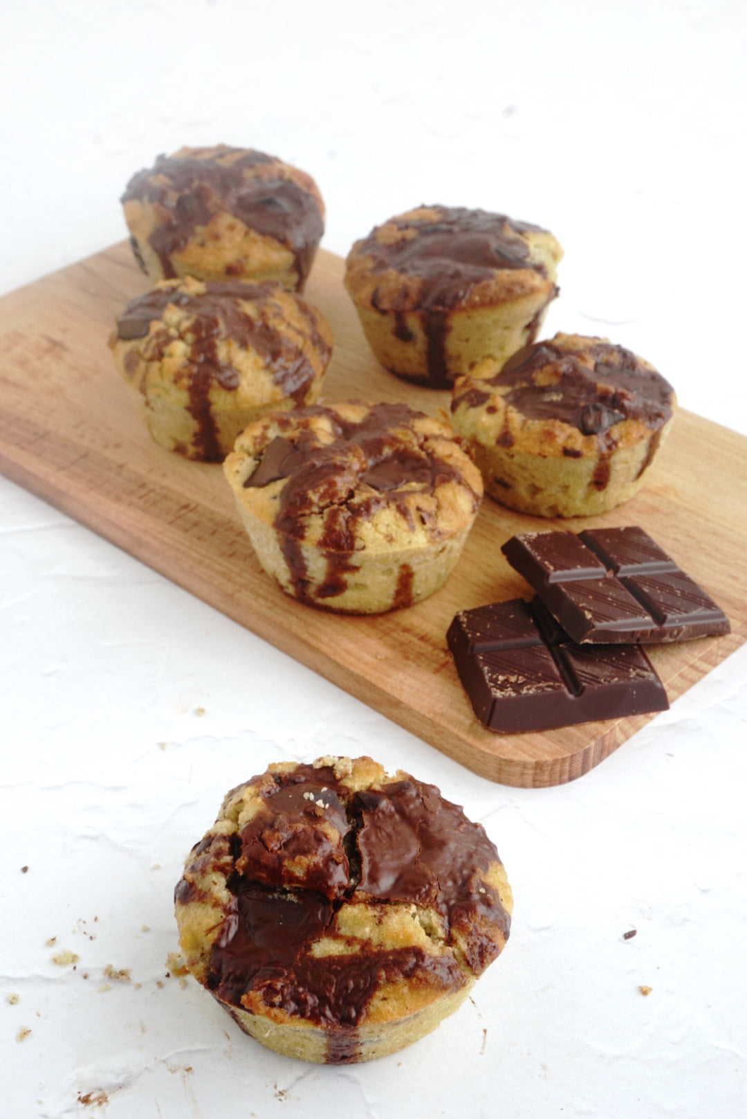 Chocolate muffins which are 100% keto friendly and made with OKONO chocolate