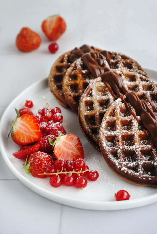 Keto Chocolate Waffles with OKONO Chocolate