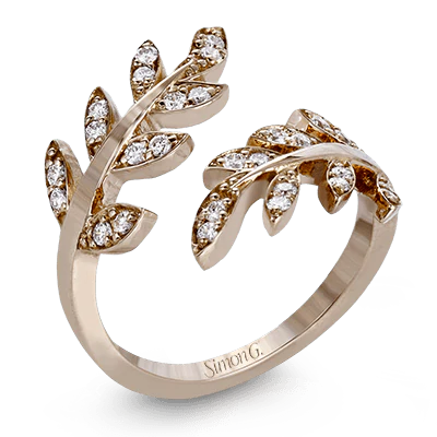 Diamond Leaves Ring Simon G. Jewelry