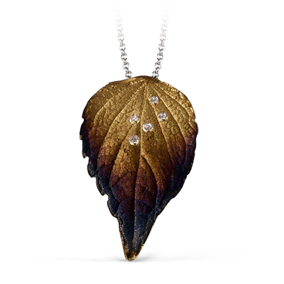 Diamond Leaf Pendant Simon G Jewelry