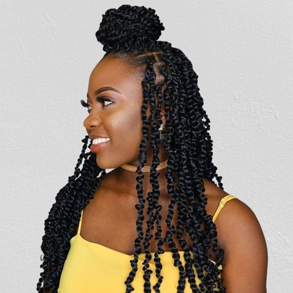 Passion Twist Crochet Hair Natural Black 18 inches – goldenrulehair