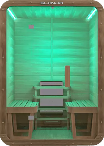 Indoor green rgb sauna