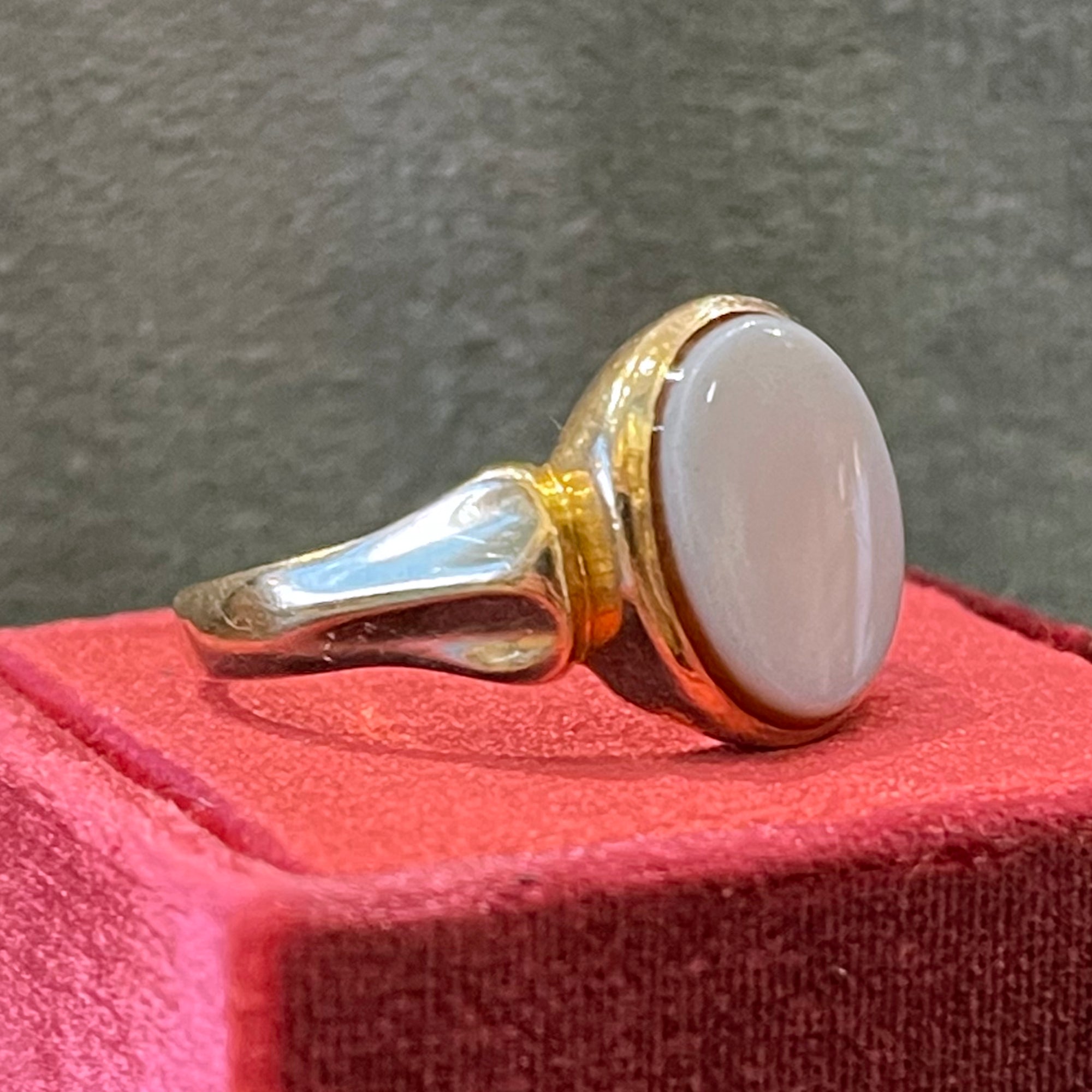 Vintage 1970s Gold Signet Ring Blank 9k Gold - Victoria Sterling