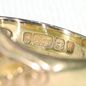 Vintage 1970s Gold Signet Ring Blank 9k Gold - Victoria Sterling