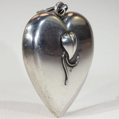 Vintage Mid Century Puffy Heart Pendant by Bernard Hertz - Victoria ...