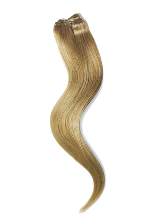 quad weft human hair extensions