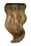 Double Wefted Full Head Clip in Balayage Hair Extensions - Soft Bronze