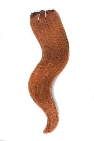 quad weft human hair extensions