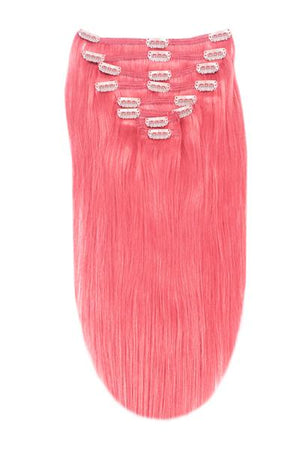 Ritzprime 2pc 18inch long Light Pink Curly Hair Extensions Streaks Colored  Party Highlights Hair Clip on Streaks  Amazonin Beauty