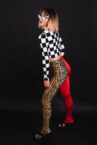 Leopard Red Two Face Leggings