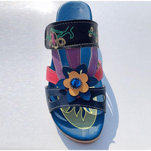 Orthopedic sandals with flowers – Brivaoo