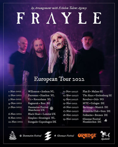 Band Frayle European tour poster featuring costume accessory by KatzLittleFactory