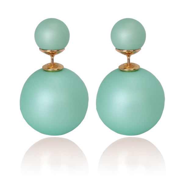 Gum Tee Mise en Style Tribal Earrings - Matte Mint Green