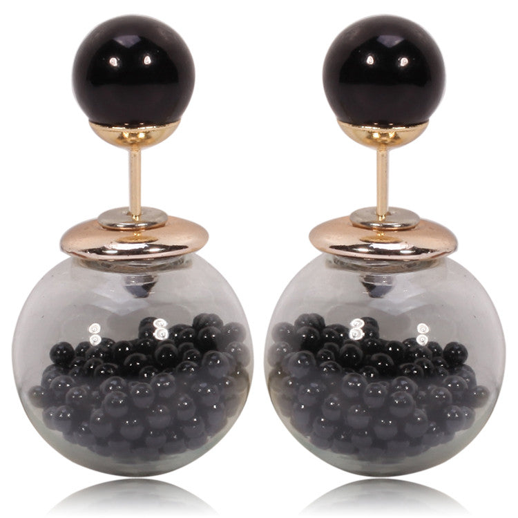 Gum Tee Tribal Earrings - Caviar Collection Black