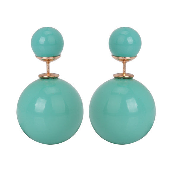 Gum Tee Misses Style Tribal Earrings - Pastel Jade Green