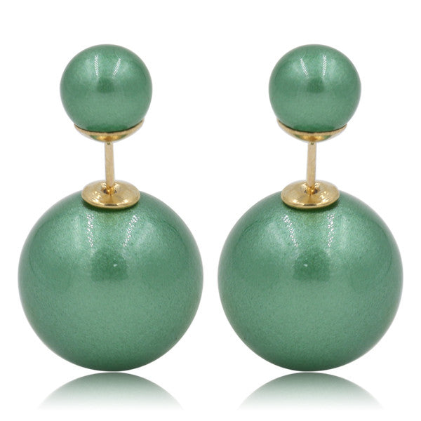 Gum Tee Mise en Style Tribal Earrings - Venetian Green