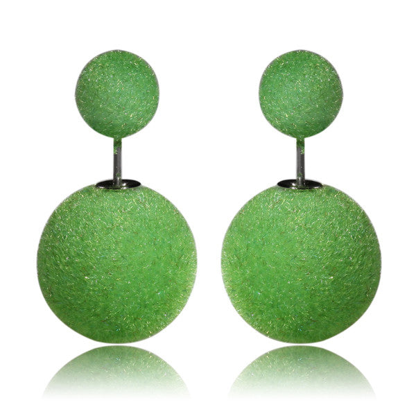 Gum Tee Misses Style Tribal Earrings - Velvet Green