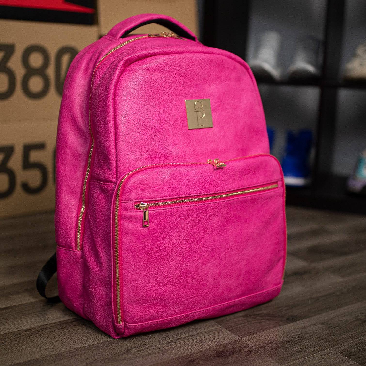 Leather Medium Duffle Bag Pink - Linden Is Enough