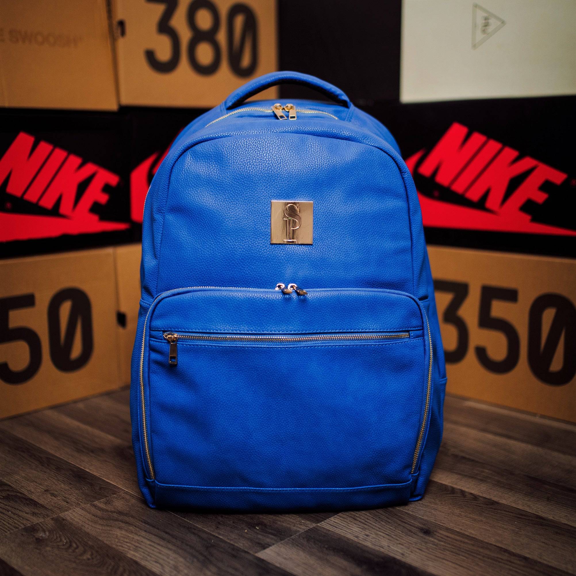 Royal Blue Leather Duffle (Warehouse Clearance) *Final Sale