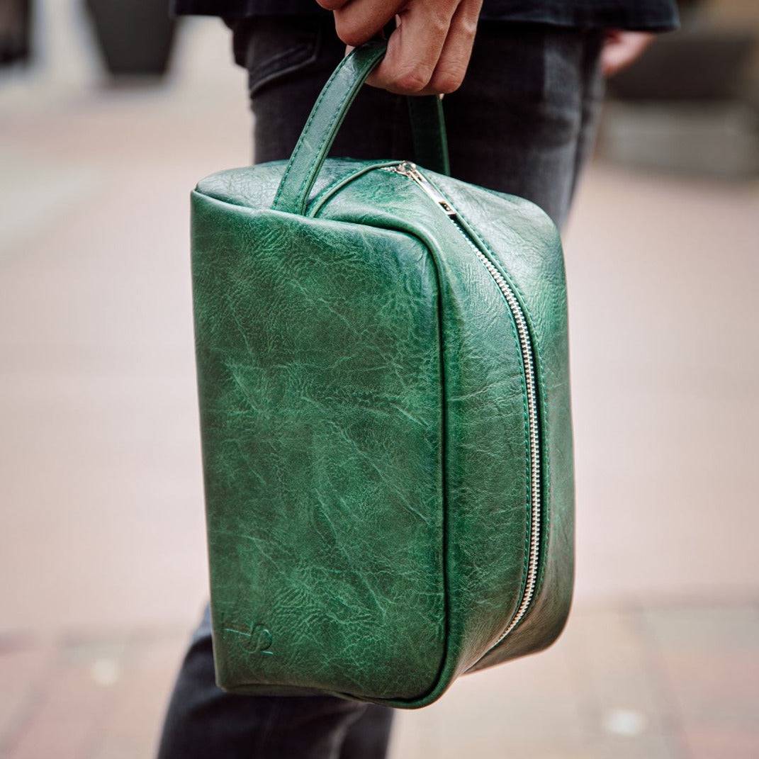 Emerald Green Luciano Leather Duffle Bag (New Weekender Design)