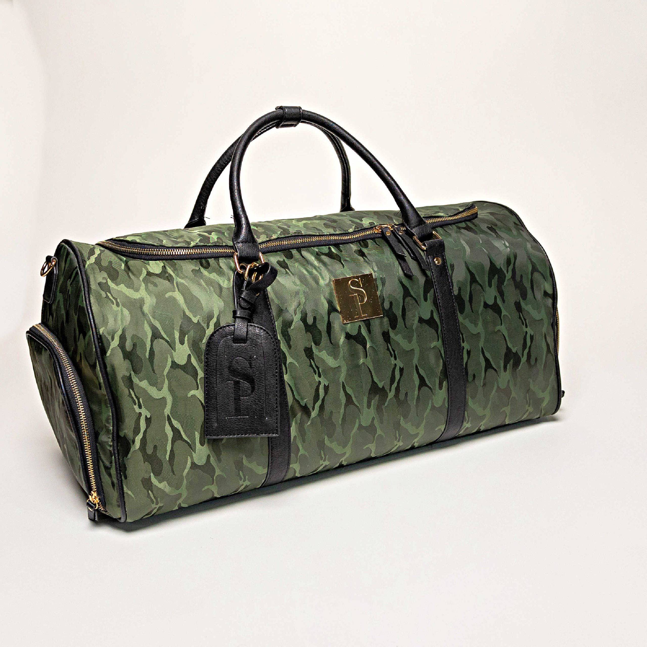 Green Camo Signature Bag - Travel Sneaker Backpack