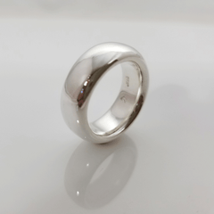 Super Fat Moon Ring Fine Silver