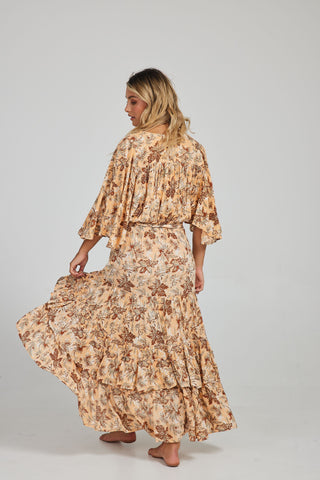 Sassy Dress a Bohemian Style Dress with Flutter Sleeves and a High Low Hem