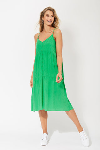 Zanzibar Midi Dress in Key Lime Beach Dress