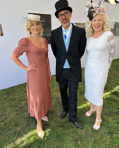 kate bryan wears awon golding boater at royal ascot 