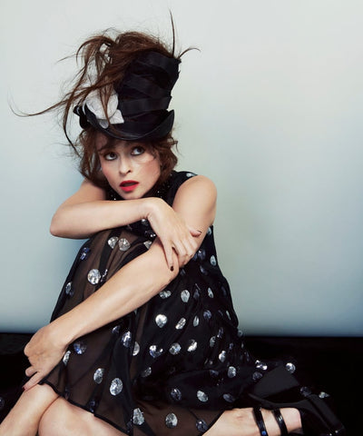Helena Bonham-Carter wears the Marlene Top Hat – Awon Golding Millinery