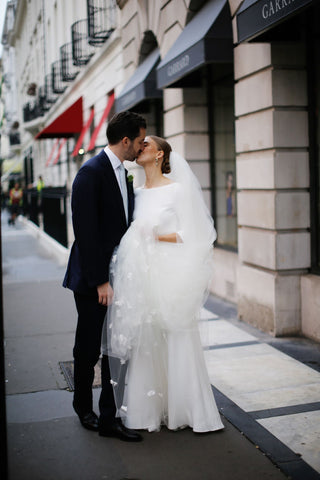 real bride selina wears awon golding cathedral length veil called enchantress