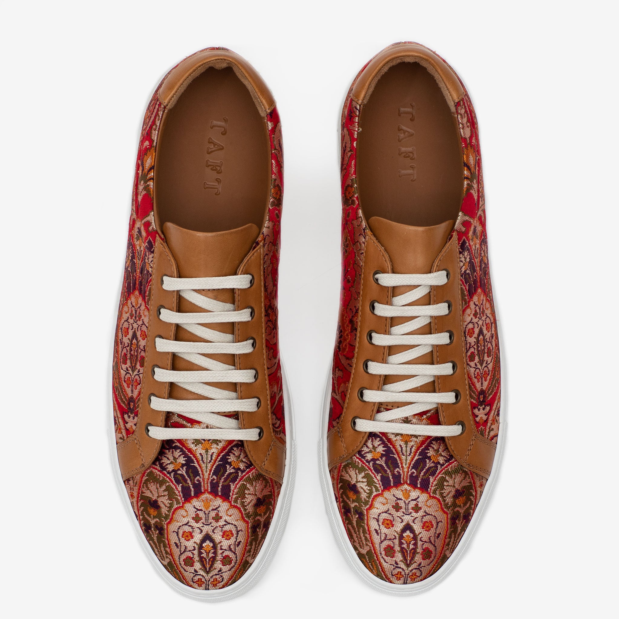 red paisley shoes