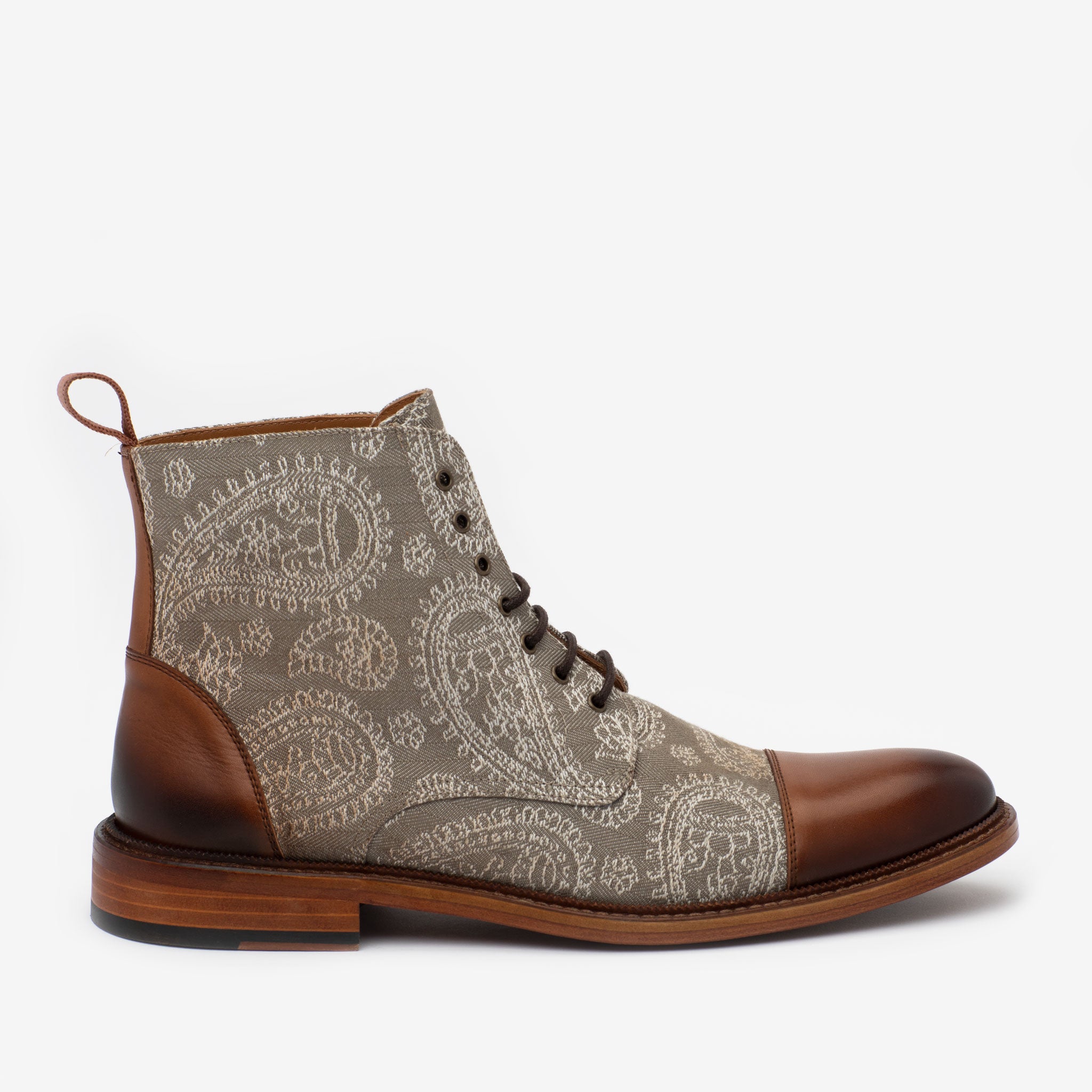 The Jack Boot - Grey / Brown Leather Boot | TAFT