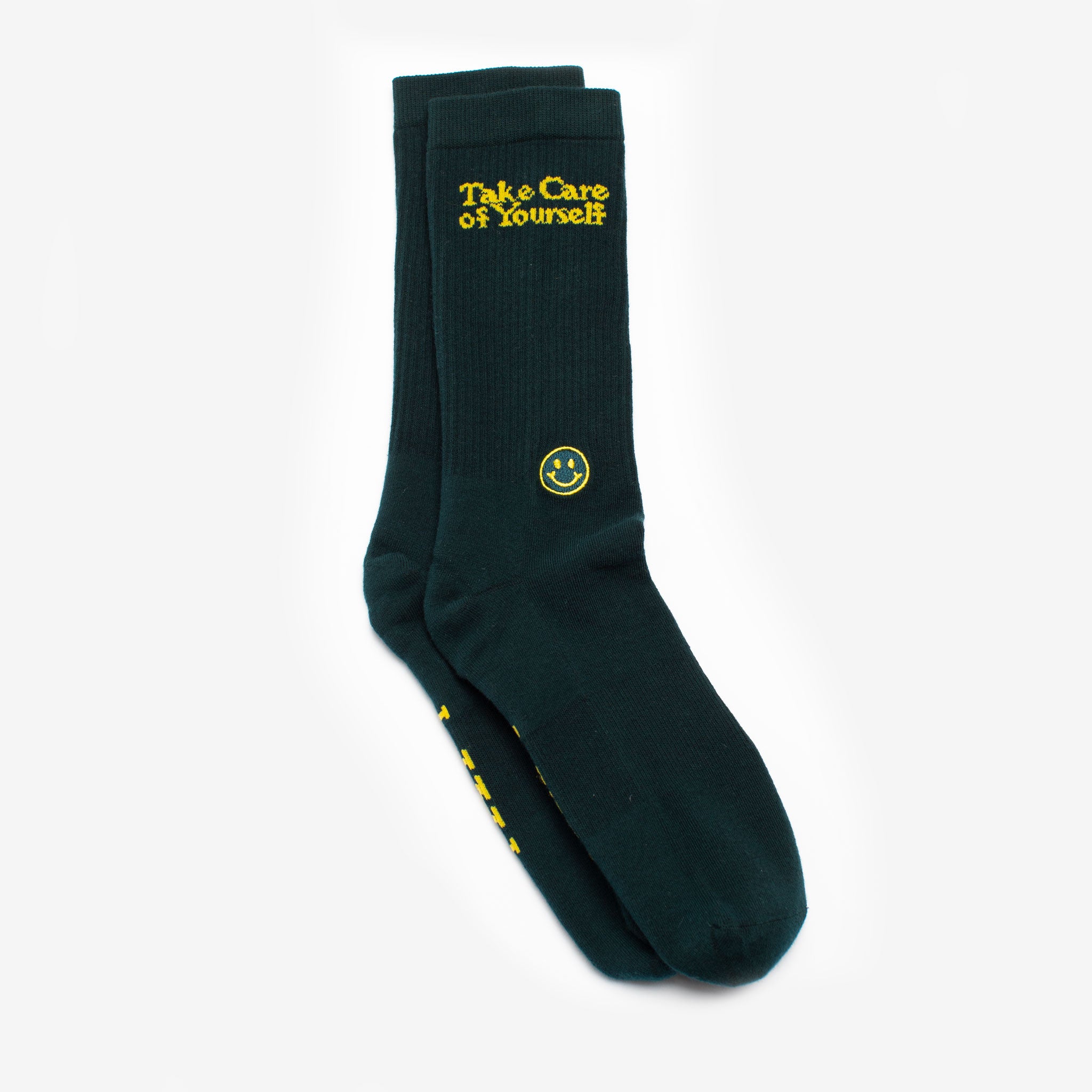 The Take Care Crew Sock in Dark Green