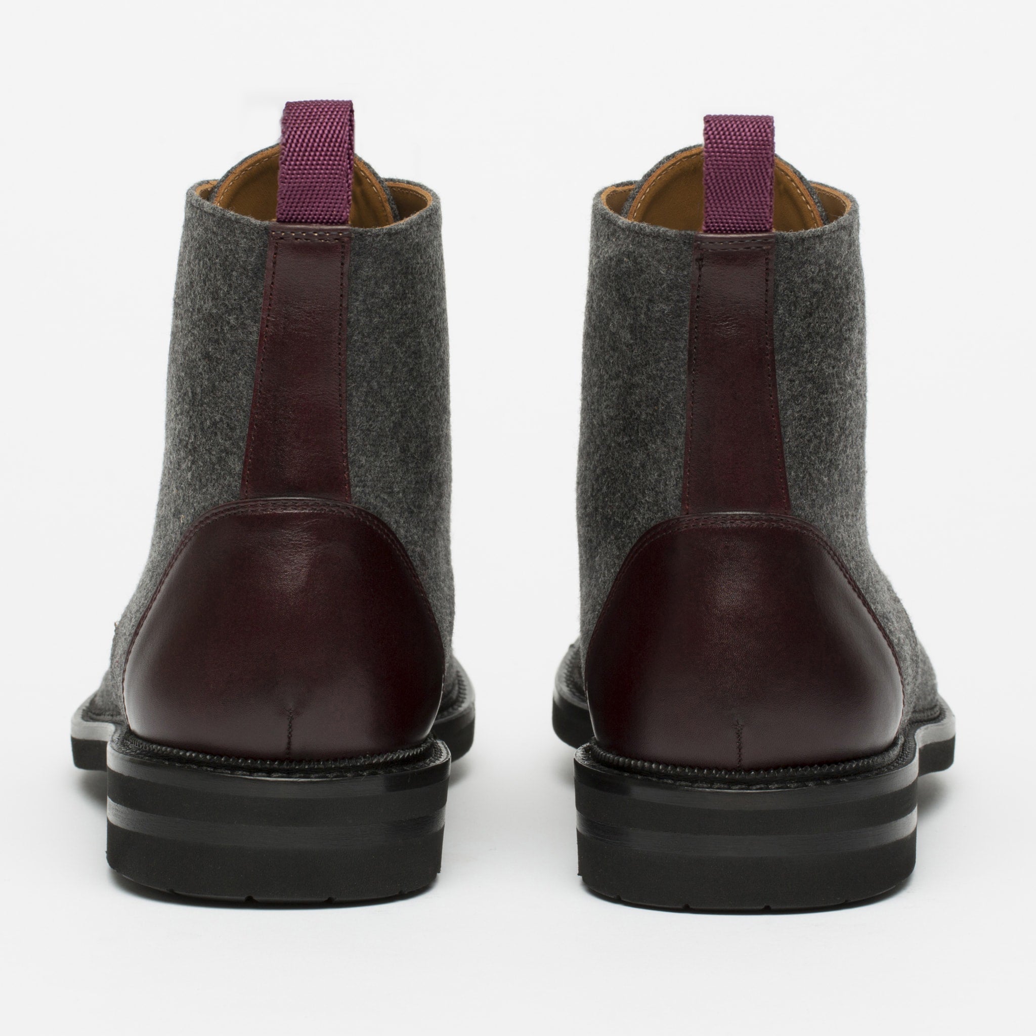 The Jack Boot - Grey / Oxblood Leather | TAFT