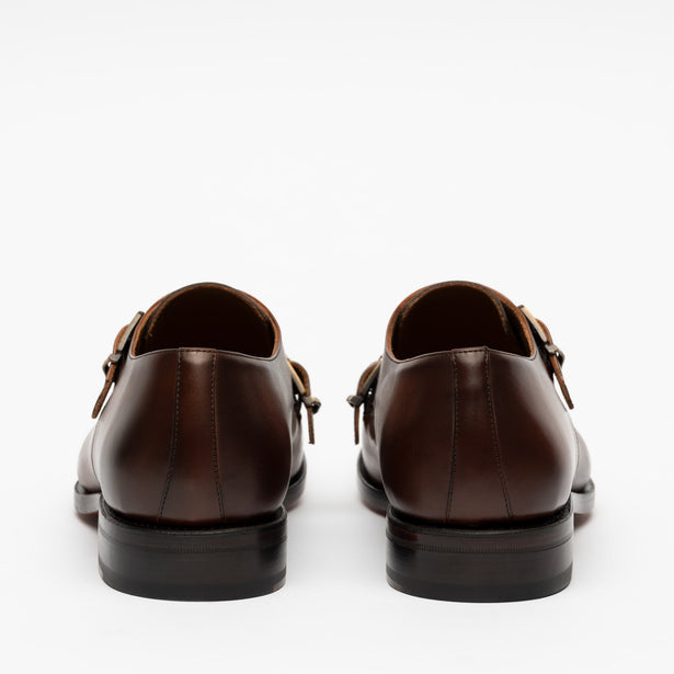 The Prince Shoe in Coffee - Double Monk Strap Shoes | TAFT