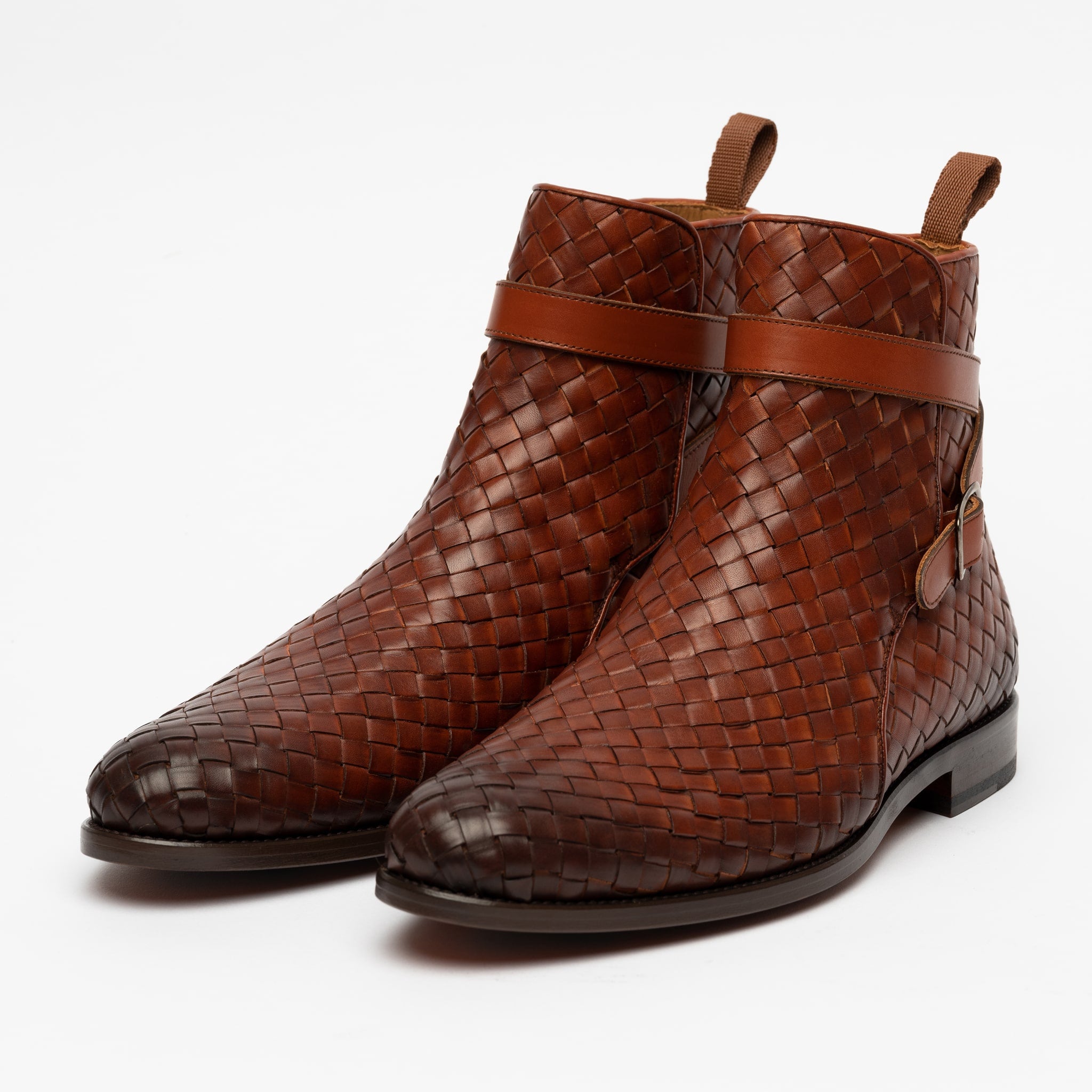woven leather boots mens