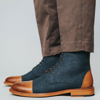 The Jack Boot in Navy - Ankle Boots | TAFT