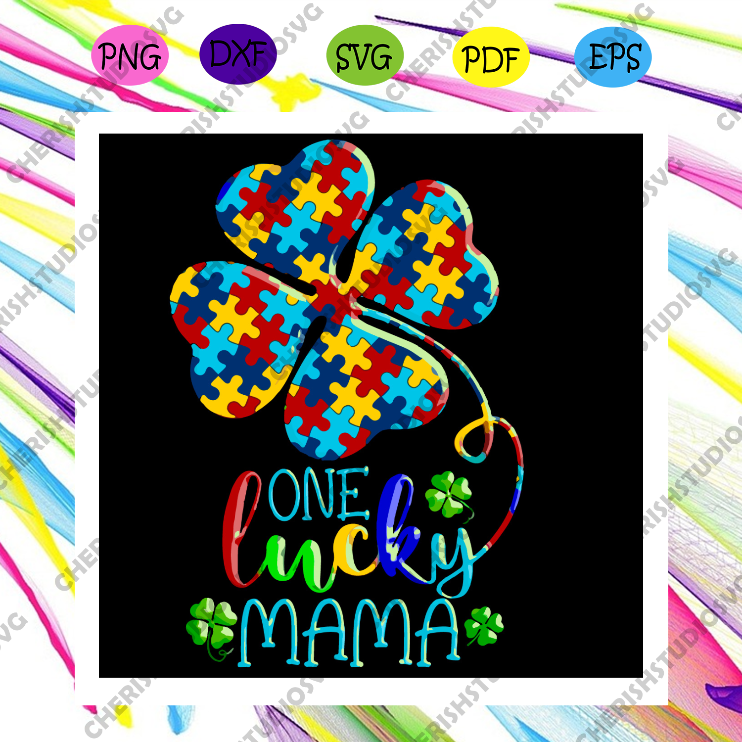Free Free One Lucky Mama Autism Svg 667 SVG PNG EPS DXF File