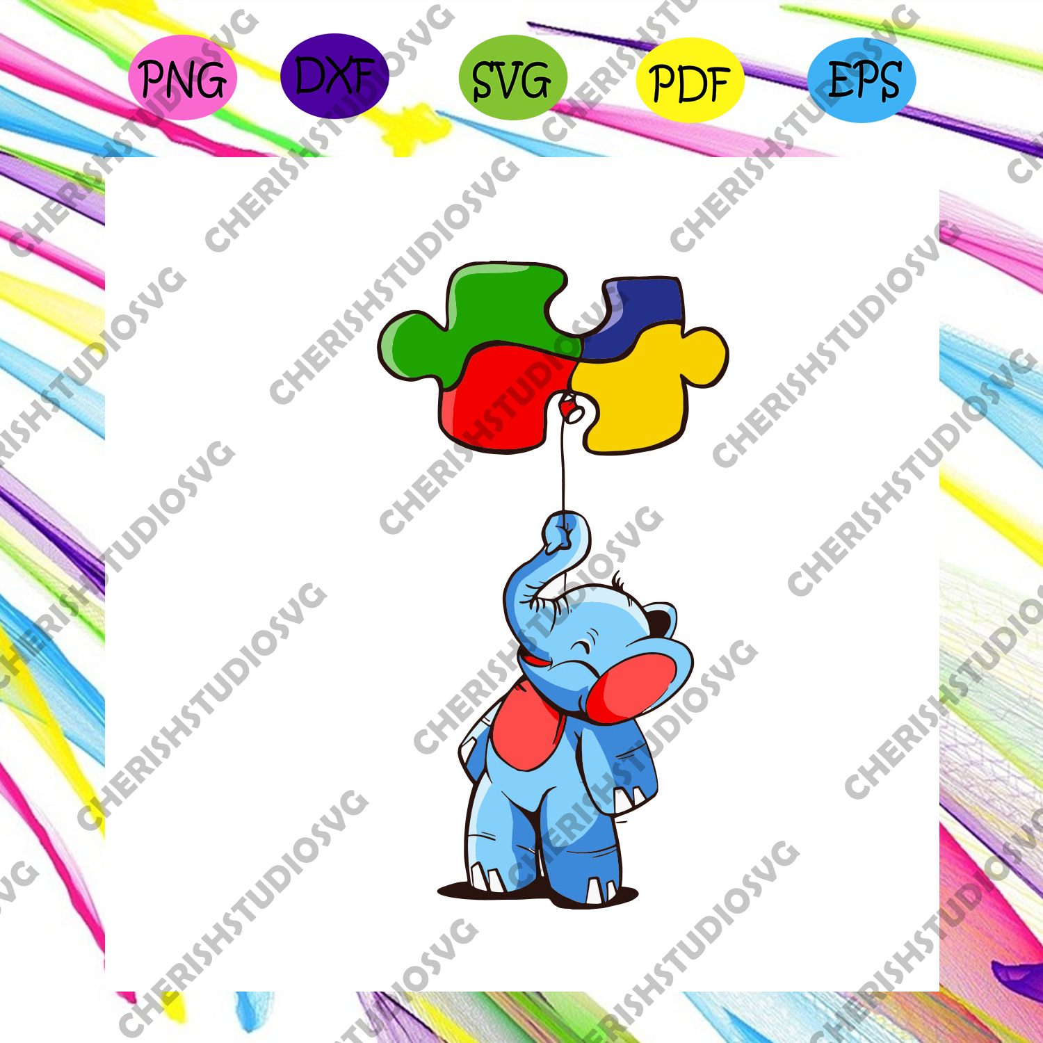 Free Free 156 Elephant Autism Svg SVG PNG EPS DXF File