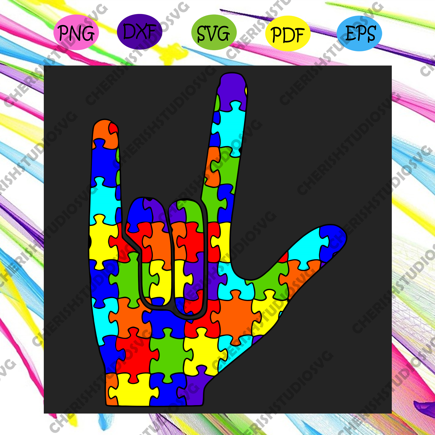 Download Autism Awareness Asl Sign Language I Love You Svg Awareness Svg Auti Cherishsvgstudio