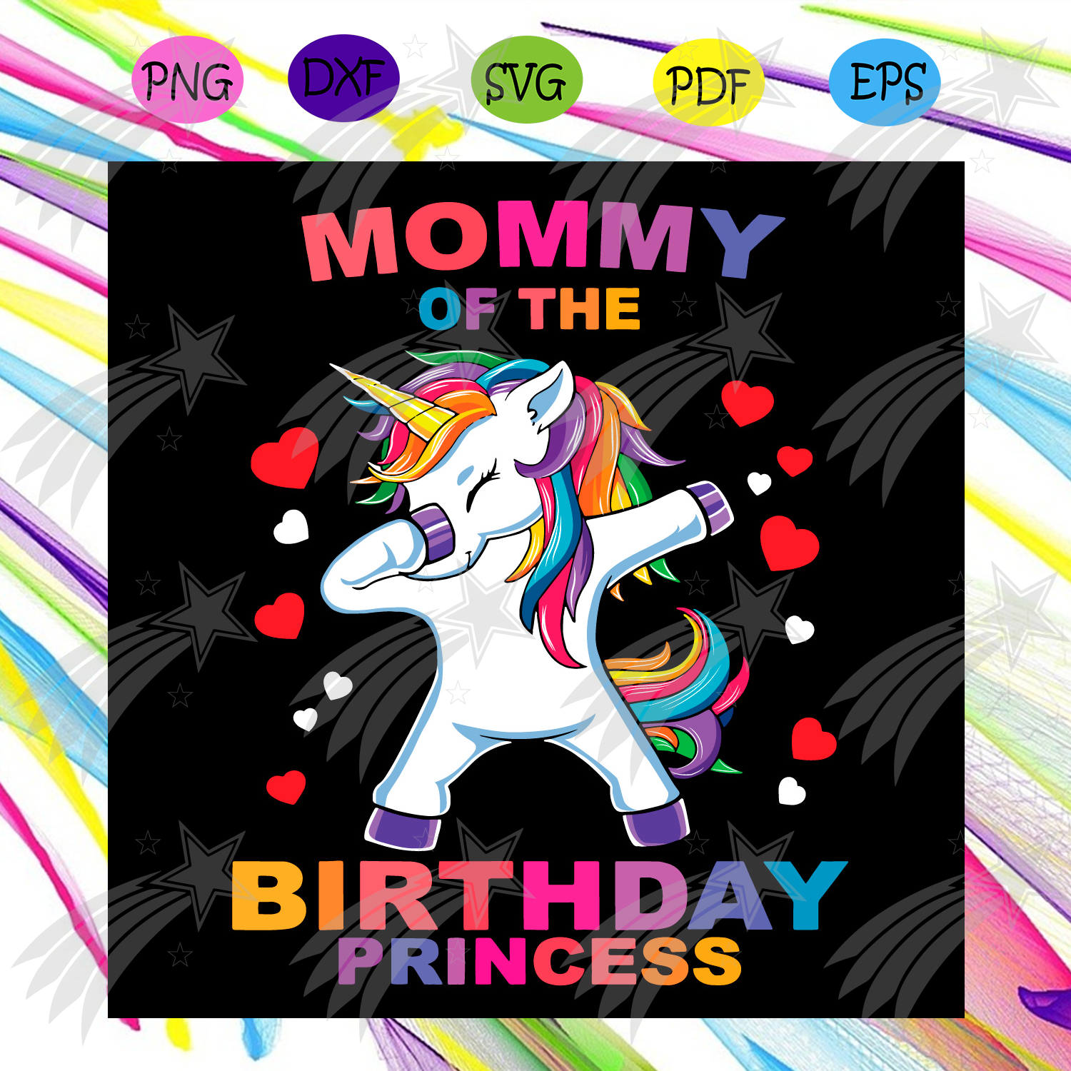 Download Mommy Of The Birthday Princess Unicorn Svg Birthday Svg Birthday Pri Cherishsvgstudio
