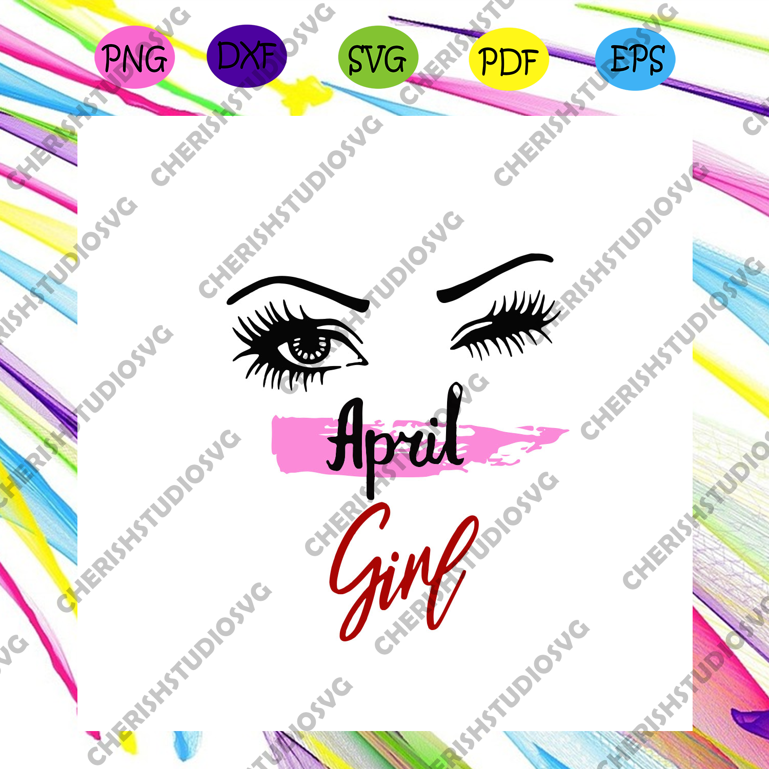 Download April Girl Face Svg Birthday Svg Girl Eyes Svg April Svg Girl Svg Cherishsvgstudio