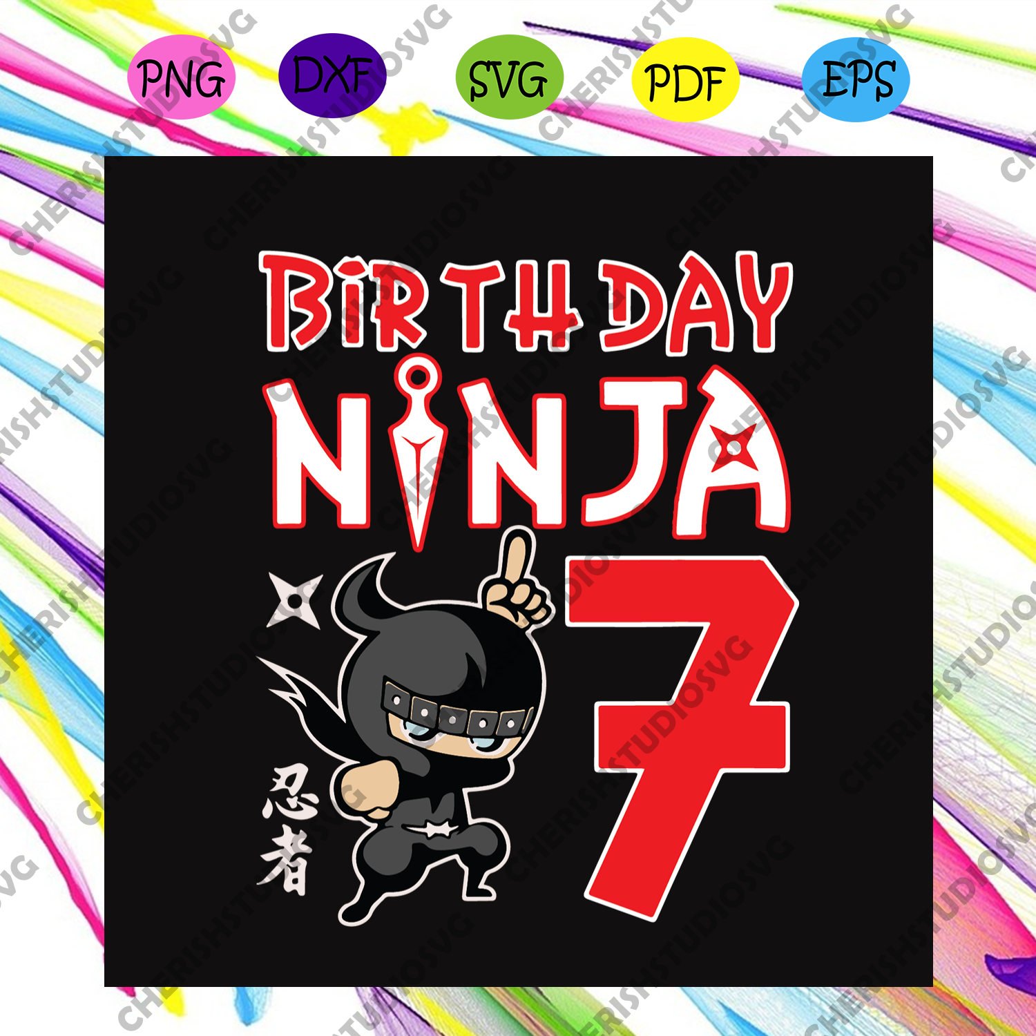 Download Birthday Ninja 7 Svg Birthday Svg Ninja Svg Ninja Birthday Svg 7 Y Cherishsvgstudio