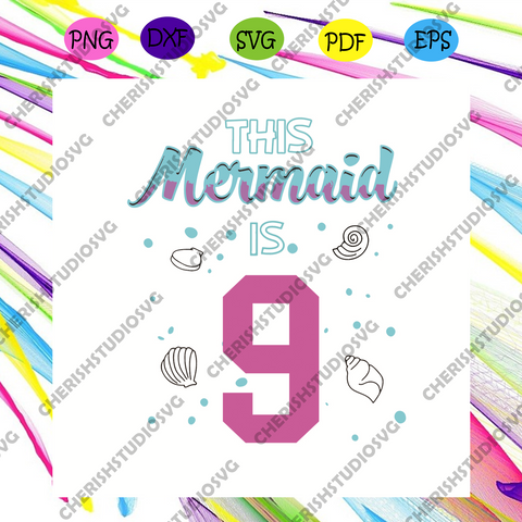 Free Free 281 Mermaid 6Th Birthday Svg SVG PNG EPS DXF File